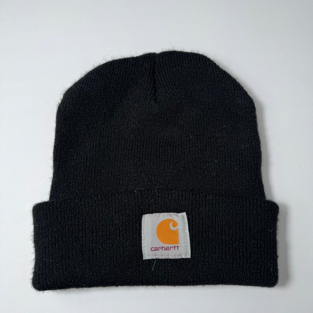 Carhartt Black‎ Beanie Acrylic A18-BLK One Size Grunge Skater Punk